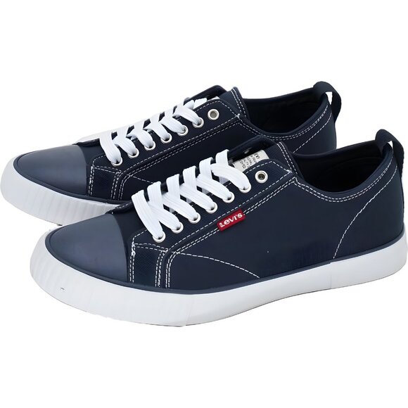 Levi's Anikin Canvas Sneakers Navy Low Top Casual Shoes Men US 8M - Picture 2 of 6